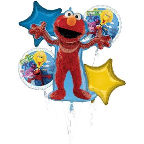 Anagram Elmo and Friends 5 Piece Balloon Bouquet