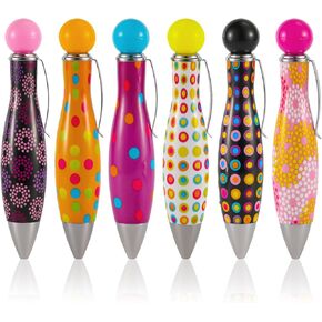 6pcs Big Fat Pens, Ergonomic Short Fat Pens Cute Fat Heavy Weighted Pens Wide Grip Pens Writing for Elderly Gift (6 Colors)