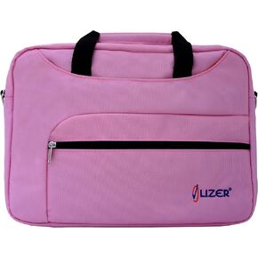 Lizer Laptop Bag, Laptop Sleeve Case 13 Inch, Messenger Shoulder Bag For Laptop or Tablet, Computer Bag, 11-13 Inch Laptop Tablet Compatible Case, Sleek, Durable & Water-Repellent Fabric (Pink)