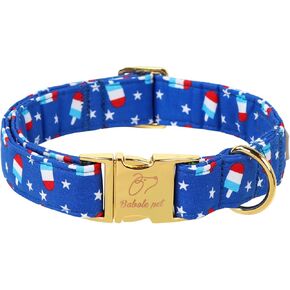 Pink Daisy Dog Collars for Medium Dogs - Adjustable Floral Design Dog Collar for Spring Soft Padded Pet Metal Buckle Collar for Boy & Girl Dogs M