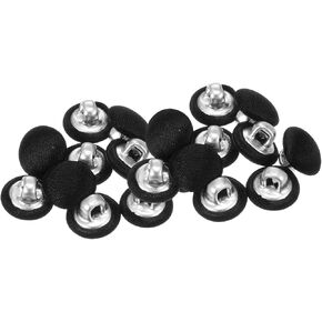 Harfington 20pcs 16l قماش القماش المغطى بزر 10 ملم أزرار الخياطة المعدنية الدائرية لبدلات بلوزات بلوزات ، بنية اللون