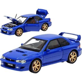 Toy Cars Compatible for Subaru 1998 Impreza 22B Sti Version 1/32 Metal Model Car Pull Back Car Toys with Light and Sound Toys Car Collectible Model for Children Age 3 + Year Old (Black)