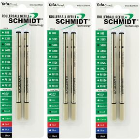 Schmidt Safety 5888 Ceramic Rollerball Broad Point 1.0mm Metal Tube, Blue, 6 Pack Blister (SC58167)