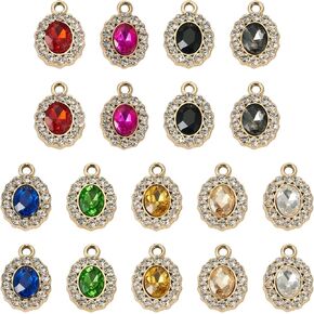 Rhinestone Leaf Charms Golden Vintage Leaves Charms Crystal Leaves Pendants KC Gold Plated Metal Leaves Charms for Wedding Bridesmaid Jewelry Making Necklace Bracelet Earring Choker