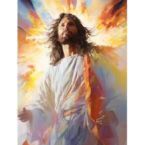 SKRYUIE Paint by Numbers Kit for Adults Beginner Jesus, Acrylic Christ Oil Painting by Numbers Kits with PaintBrushes Paintwork Art Canvas Crafts for Home Decor 16x20 inch / 40x50 cm