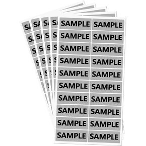 Top Label Sample Inventory Stickers, 1.5x0.5 Inch Cosmetic Tester Stickers, 600 Pcs