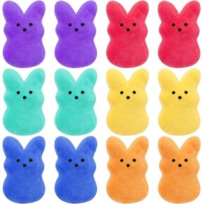 6 PCS Easter Bunny Toys Toys Decorations Cute Animal Bunny Succed Doll Stuff Stuffers Easter Party Party Gift for Girls Boys (A-6pcs)