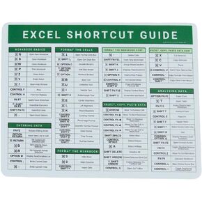 Excel Dictionary MAC iOS 84 Keyboard Shortcut Hotkeys Reference Guide for Excel Spreadsheets Mousepad 7" x 9" (MAC)