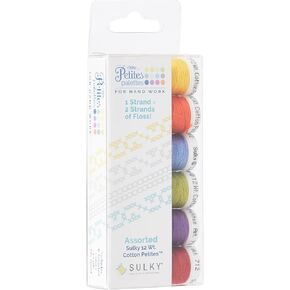 Sulky Sampler 12wt Cotton Petites, Summer Assortment, 6-Pack