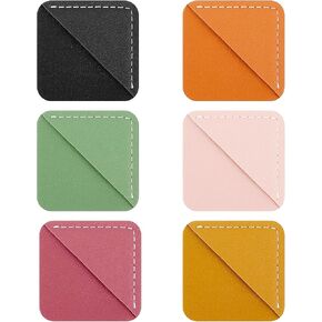 6 Pcs Leather Corner Bookmarks - Square Page Book Marks, Cute Corner Page Bookmarks - Book Accessories for Reading Lovers - Teacher Gift for Women - Meaningful Gift