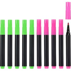 PATIKIL Dry Erase Marker Pens, 10 Pack Sky Blue+Pink Ink Fine Point Low Odor Whiteboard for Office Home Classroom, Black