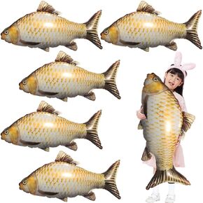 6 PCS البالونات الأسماك التي ذهبت لصيد الأسماك زخارف البالونات الصيد في الصيد لحفلات الصيد
