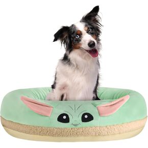 Disney Stitch Pet Bed - Pet Bolster Bed with Character Design and Machine Washable Removable Insert - (S)