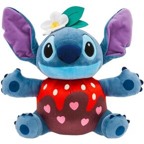 Disney Store Official Stitch Valentine's Day Plushie - Chocolate Dipped Strawberry Design, Embroidered Features, Super Soft Stuffed Animal - Inspired by Lilo & Stitch