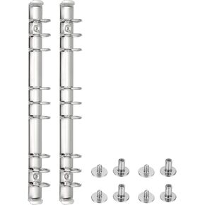 PATIKIL B5 9-Hole Ring Binder Mechanisms, 2 Set Binder Spines Replacement for Binder Planners, 2cm, Silver Tone in Kuwait