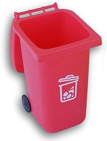 Mini Curbside Recycle Can Pencil Cup Holder - 5.5 Inches Tall (Red) in Kuwait