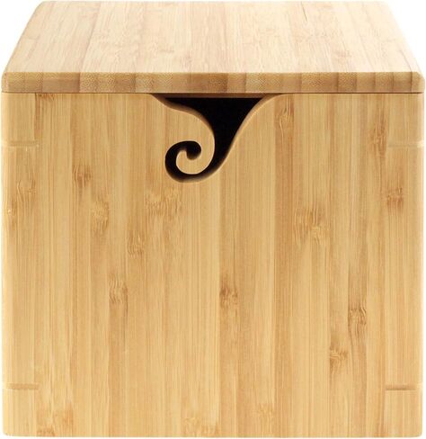 وعاء خيوط الخيزران Jubileeyarn مع غطاء - ملحقات الكروشيه الحياكة الحامل - Natural - 1 Box in Kuwait