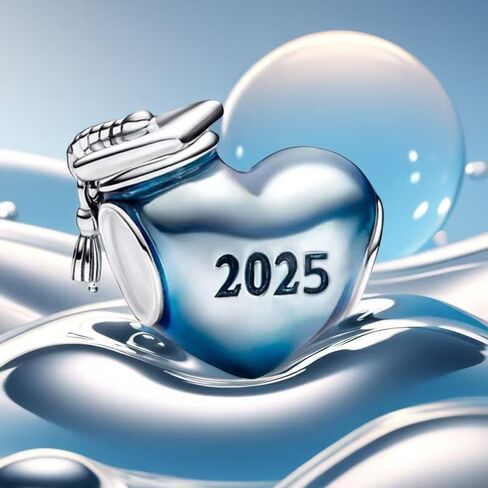 2024 قبعة التخرج دلايات البوم متوافقة مع باندورا أساور الذهب حلية القلب مجوهرات التخرج هدية لحفيدة in Saudi Arabia