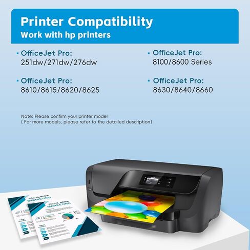 950XL 951XL Ink Cartridges Combo Pack Compatible Replacements for HP 950 951 Ink Work for Officejet Pro 8100 8600 8610 8620 8630 8615 8625 251dw 271dw Printers-4 Pack (Black, Cyan, Magenta, Yellow) in Saudi Arabia