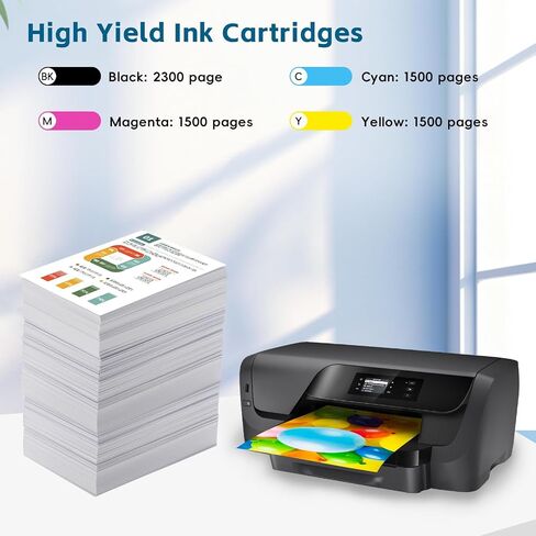 950XL 951XL Ink Cartridges Combo Pack Compatible Replacements for HP 950 951 Ink Work for Officejet Pro 8100 8600 8610 8620 8630 8615 8625 251dw 271dw Printers-4 Pack (Black, Cyan, Magenta, Yellow) in Saudi Arabia