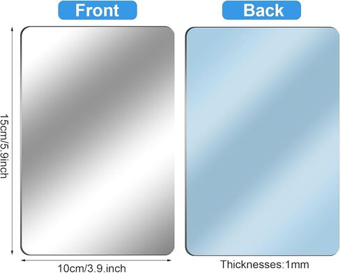 12pcs تحطيم المرايا البلاستيكية 4 × 6 بوصة البلاط المرآة الأكريليك مع زوايا مستديرة ناعمة ، وملاءات مرآة أفلام واقية مزدوجة من جانب الحمام ديكور ديني الحرف ديي in Kuwait