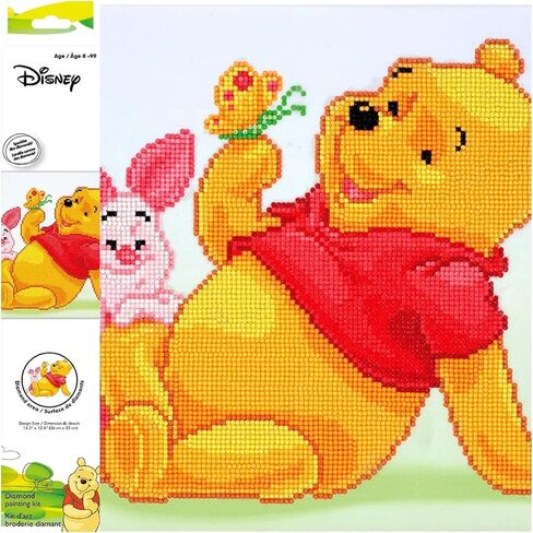 DIAMOND DOTZ Disney Winnie The Pooh with Piglet Diamond Painting Kits for Adults - Diamond Art Kits a Relaxing Creative Craft Kit with Dotz Gems 14x10 in Saudi Arabia