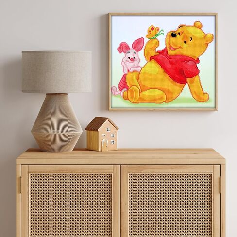 DIAMOND DOTZ Disney Winnie The Pooh with Piglet Diamond Painting Kits for Adults - Diamond Art Kits a Relaxing Creative Craft Kit with Dotz Gems 14x10 in Saudi Arabia