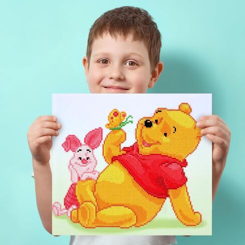 DIAMOND DOTZ Disney Winnie The Pooh with Piglet Diamond Painting Kits for Adults - Diamond Art Kits a Relaxing Creative Craft Kit with Dotz Gems 14x10 in Saudi Arabia
