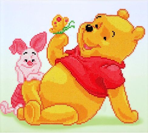 DIAMOND DOTZ Disney Winnie The Pooh with Piglet Diamond Painting Kits for Adults - Diamond Art Kits a Relaxing Creative Craft Kit with Dotz Gems 14x10 in Saudi Arabia