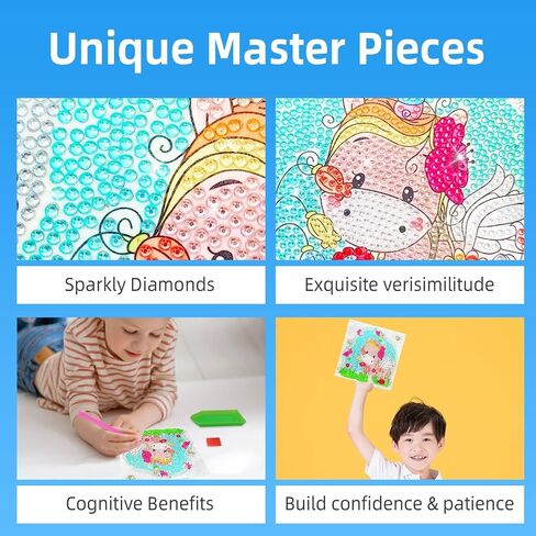 Aifieego Small Diamond Art for Kids Girls Ages 6-8 8-10 8-12 10-13,5D Mini Diamond Painting Kits, Gem Art Kits for Teens (Flower Animal Pack) in Saudi Arabia