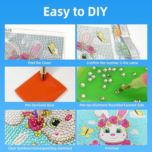 Aifieego Small Diamond Art for Kids Girls Ages 6-8 8-10 8-12 10-13,5D Mini Diamond Painting Kits, Gem Art Kits for Teens (Flower Animal Pack) in Saudi Arabia