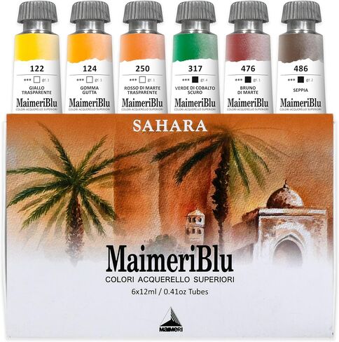 الطلاء المائي Maimeri Blu ، مجموعة مواضيعية Provence ، أنابيب 12 مل ، 6 حزمة ، ألوان متنوعة ، عدد واحد in Kuwait