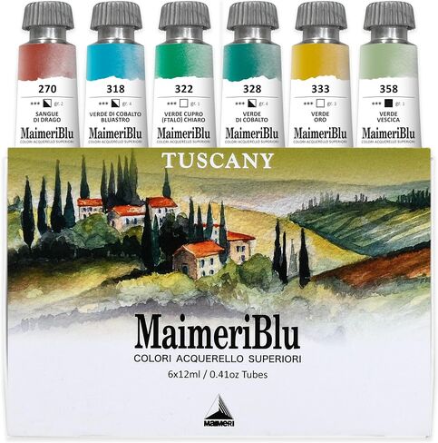 الطلاء المائي Maimeri Blu ، مجموعة مواضيعية Provence ، أنابيب 12 مل ، 6 حزمة ، ألوان متنوعة ، عدد واحد in Kuwait