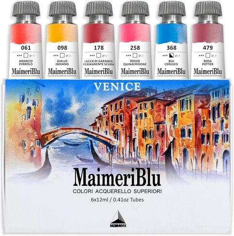 الطلاء المائي Maimeri Blu ، مجموعة مواضيعية Provence ، أنابيب 12 مل ، 6 حزمة ، ألوان متنوعة ، عدد واحد in Kuwait