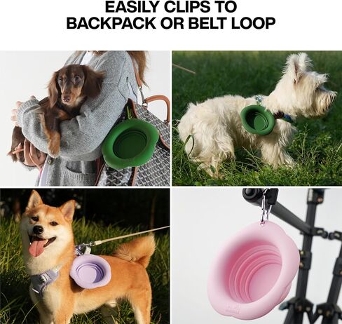 Silicone Collapsible Dog Bowls, Free Dishwasher Safe, Portable Foldable Expandable Travel Bowl, Food Water Feeding Cup Dish for Dogs Cats (Pink, M) in Saudi Arabia