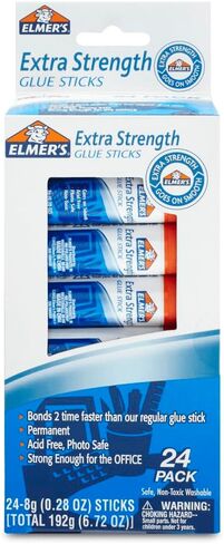 Elmer's Extra Strength Glue Sticks, Washable, 8 Grams, 24 Count in Saudi Arabia