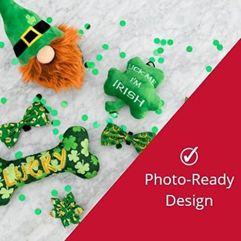 Huxley & Kent Bow Tie for Pets | Lucky Charm (Large) | St. Patricks Day Bow Tie Collar Attachment | Fun Bow Ties for Dogs & Cats | Cute, Comfortable, and Durable | H&K Bow Tie in Saudi Arabia