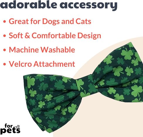 Huxley & Kent Bow Tie for Pets | Lucky Charm (Large) | St. Patricks Day Bow Tie Collar Attachment | Fun Bow Ties for Dogs & Cats | Cute, Comfortable, and Durable | H&K Bow Tie in Saudi Arabia