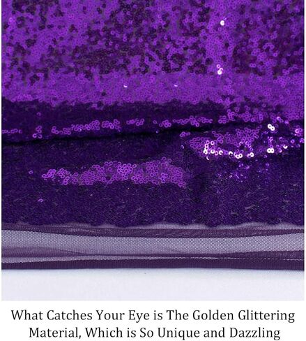 Pardecor Sequin Fabric by The Yard Glitter Fabric 1 Yard Little Mermaid Fabric Mesh Fabric Sequence Fabric Linen Material Fabric for Sewing Sparkle Cloth Fabric (1 Yard, Lavender) in Saudi Arabia