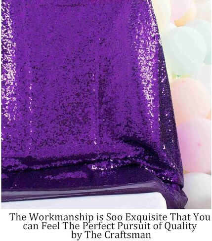 Pardecor Sequin Fabric by The Yard Glitter Fabric 1 Yard Little Mermaid Fabric Mesh Fabric Sequence Fabric Linen Material Fabric for Sewing Sparkle Cloth Fabric (1 Yard, Lavender) in Saudi Arabia