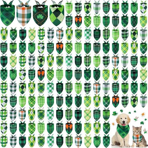 Pickmesh 150 Pcs Holiday Plaid Dog Bandanas Bulk Spring Easter Pet Bandana Adjustable Pet Scarf Holiday Grooming Supplies for Small to Large Cat Dog(Multicolor) in Saudi Arabia