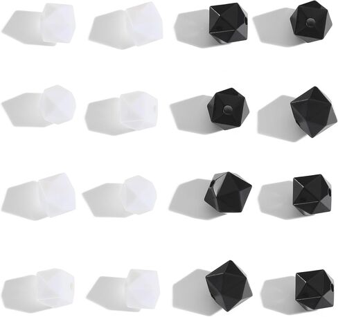 COIRIS 20mm Round Acrylic Beads for Necklace Bracelets, 20pcs Black and White Beads Supplies for Jewelry Making Smooth Spacer Loose Beading for Keychain Making DIY Crafts Making（PJ1001-Ball） in Saudi Arabia