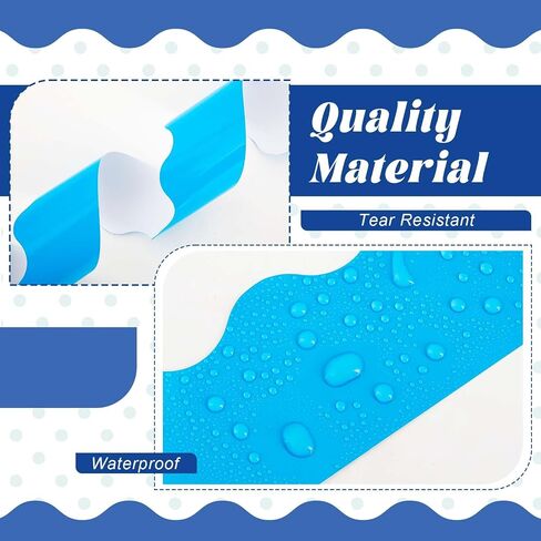 6 رولز 206.69 قدم شتاء حدود ملونة للوحة الإعلانات ، زخارف لوحة Boho Bulletin Blue Boho لعيد الميلاد Witner Classroom Decord Supplies (Blue) in Kuwait