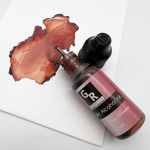 Metallic Alcohol Ink Set -26 Metallic Colors Alcohol Based Ink for Resin Art, Fluid Art,Resin Craft,Resin Petri Dish，Alcohol Ink Paint for Yupo,Tumbler (Metallic 26 Color Set) in Kuwait