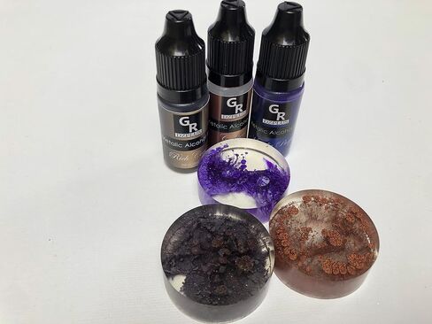 Metallic Alcohol Ink Set -26 Metallic Colors Alcohol Based Ink for Resin Art, Fluid Art,Resin Craft,Resin Petri Dish，Alcohol Ink Paint for Yupo,Tumbler (Metallic 26 Color Set) in Kuwait