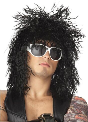California-Costumes mens-Sexy-70's Wig, Beard & Moustache-Costume Wig, Brown, One Size US in Saudi Arabia