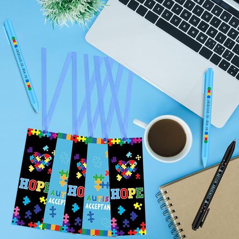 100pcs قبول التوحد هدايا التوحيد التوعية أقلام أقل ملهمة السحب قابلة للارتطام الوعي مرجعية الوعي الزرق in Kuwait