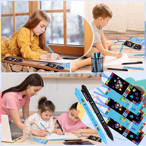 100pcs قبول التوحد هدايا التوحيد التوعية أقلام أقل ملهمة السحب قابلة للارتطام الوعي مرجعية الوعي الزرق in Kuwait