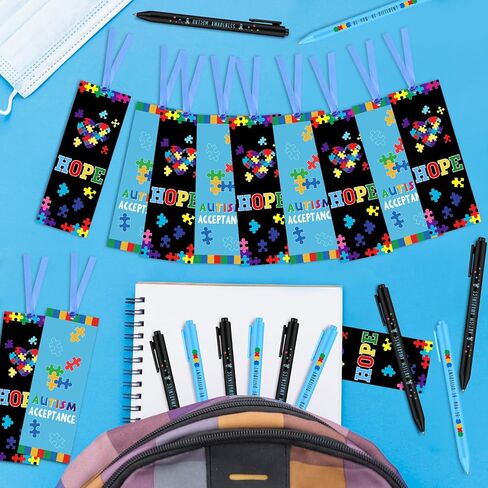 100pcs قبول التوحد هدايا التوحيد التوعية أقلام أقل ملهمة السحب قابلة للارتطام الوعي مرجعية الوعي الزرق in Kuwait