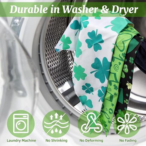 FHTONGE Native St. Patrick's Day Dog Bandanas Double Layer, 3 Pack 6 Pattern Reversible Lucky Shamrock Clover Holiday Dog Bandanna, Fall Dog Bandana Dog Drool Bib for Medium to Large Dog (Large) in Saudi Arabia